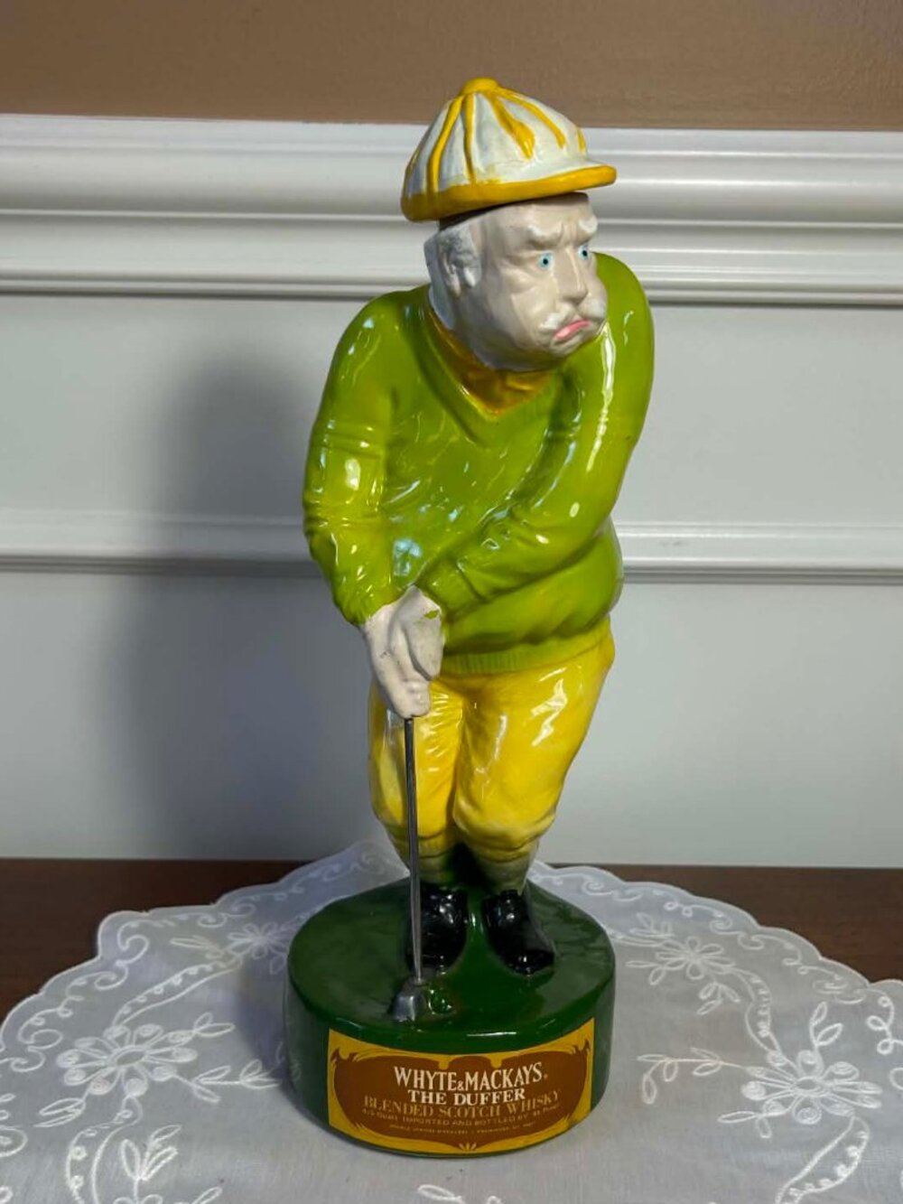 Vintage Whyte & Mackay “The Duffer” Golfer Decanter
